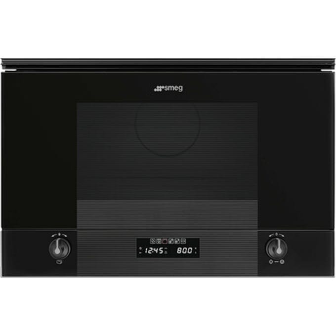 SMEG Inbouw Magnetron Magnetron, Linea, Inbouw, Magnetron met grill, Zwart