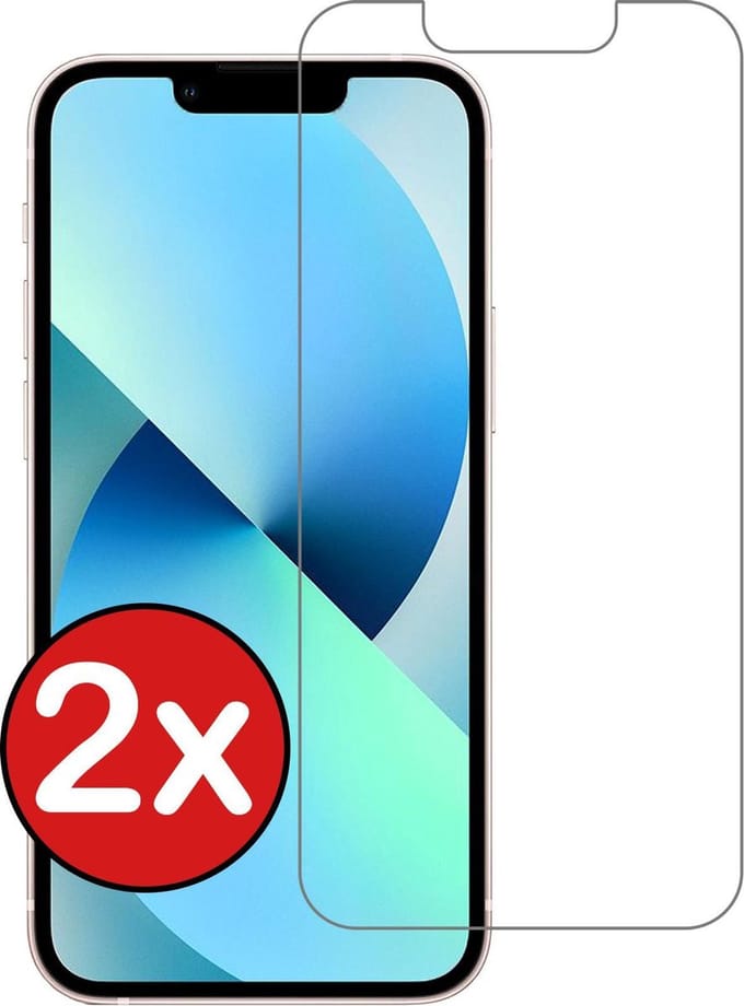 Screenprotector - 2 Stuks - Geschikt voor Apple iPhone 13 Mini - Extra Sterk - Beschermglas - Gehard Glas - Tempered Glass - Screen Protector