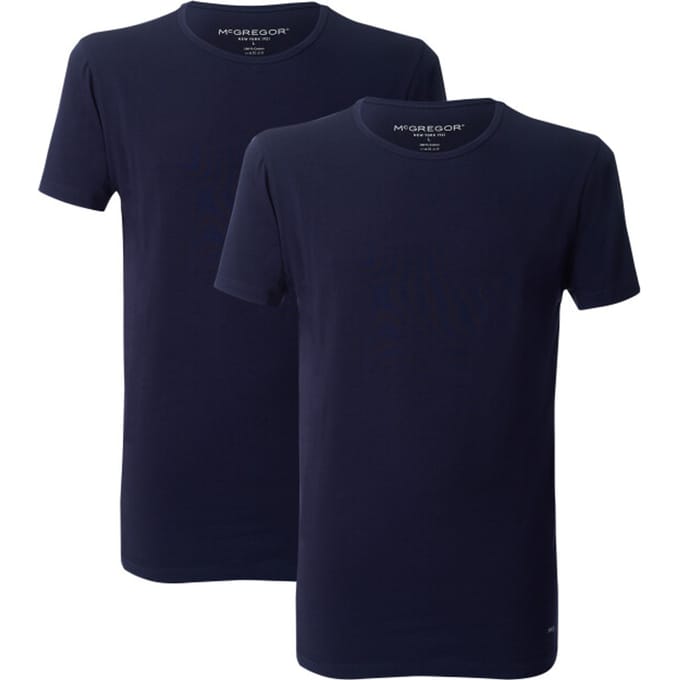McGregor - Premium Stretch T-shirt - O-Neck - 2-Pack - Marineblauw / Navy - M