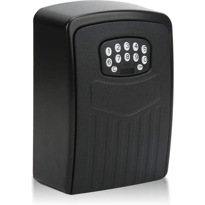 Boîte à clés intelligente Mot de passe dynamique Bluetooth APP Télécommande Haute sécurité IPx5 Étanche pour le stockage de clés black