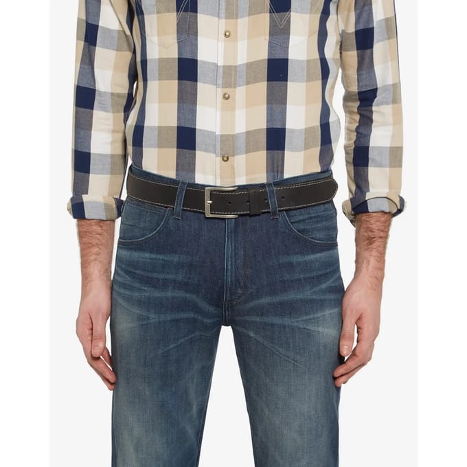 Wrangler Stitched Riem Zwart 100 cm Man