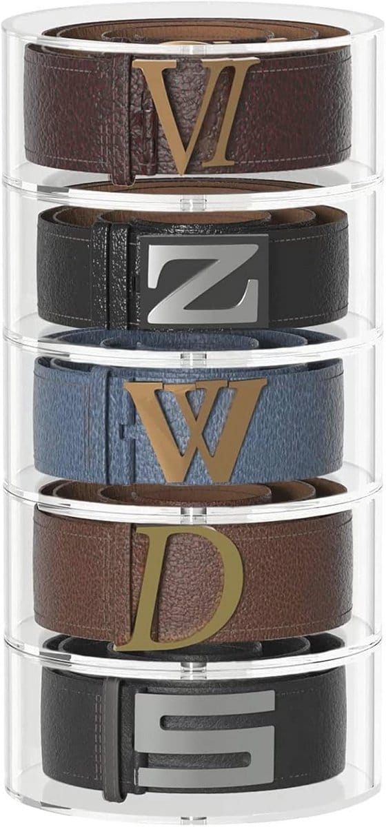 5 Lagen Riem Organizer voor Kast - Multifunctionele Acryl Riemhouder en Sieraden Display