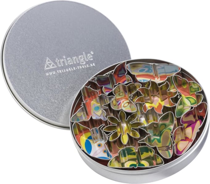 Triangle 11-Delige Steekvormpjes Set – RVS – Vaatwasserbestendig – In Blik