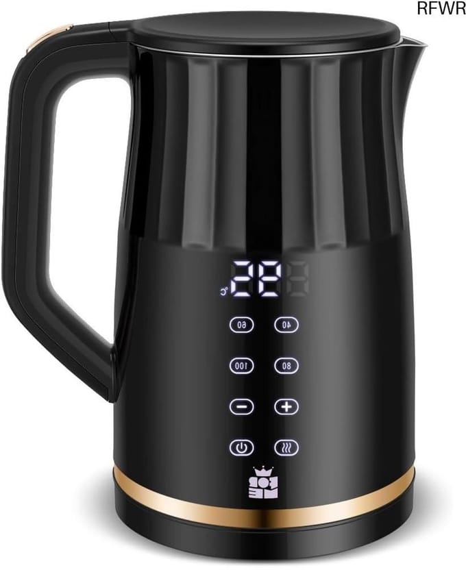 RFWR® Waterkoker 1,7 L met Temperatuurkeuze 40-100°C en LED Digitale Weergave
