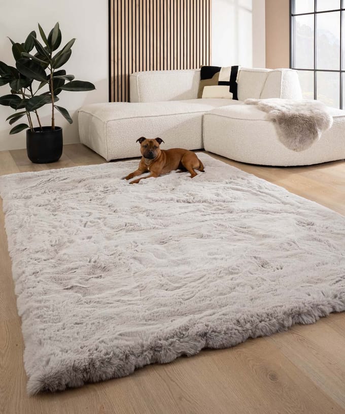 Fluffy vloerkleed - Comfy Deluxe lichtgrijs 230x330
