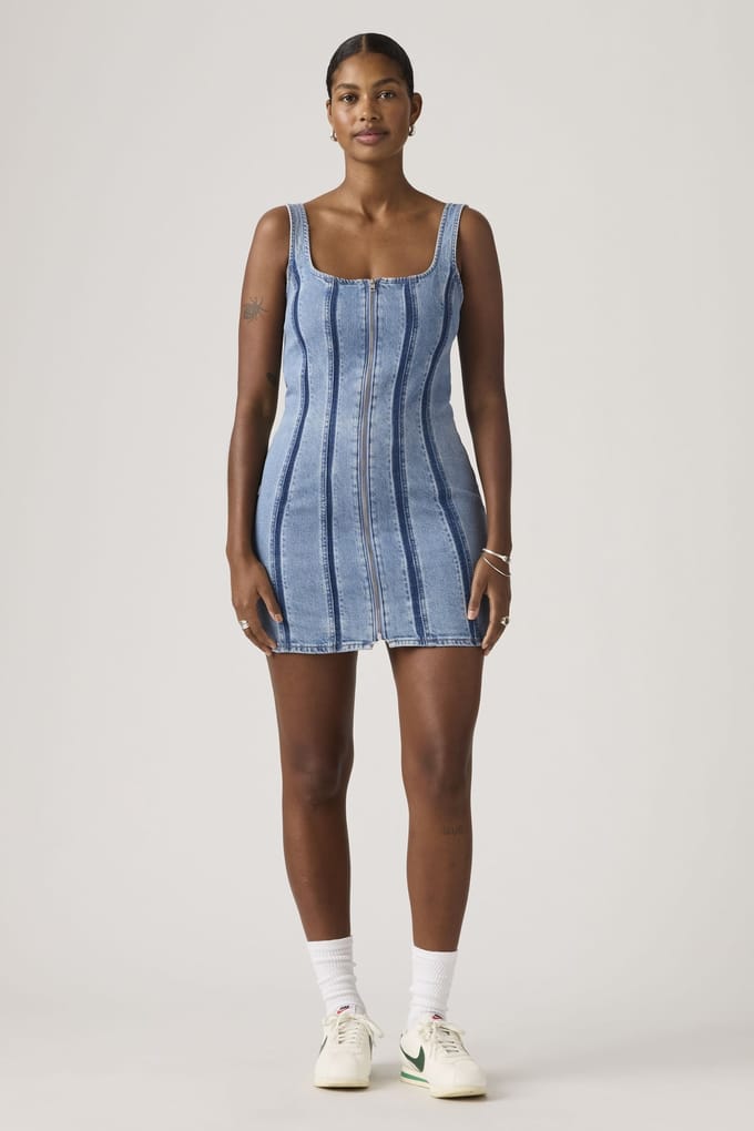 Levi's Seamed Zip Dress Größe: M | Minikleider Outlet | Damen