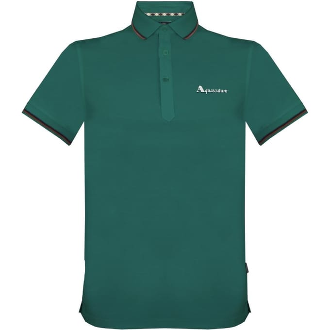 Aquascutum merklogo groen poloshirt