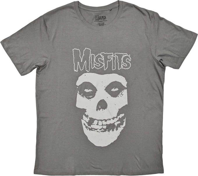 Misfits - Logo & Fiend Heren T-shirt - XL - Grijs