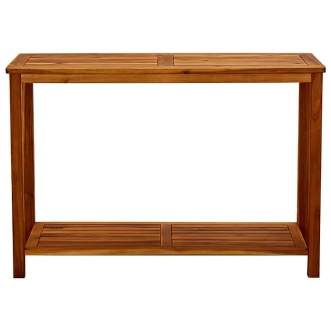 vidaXL - Tuinwandtafel - 110x40x75 - cm - massief - acaciahout