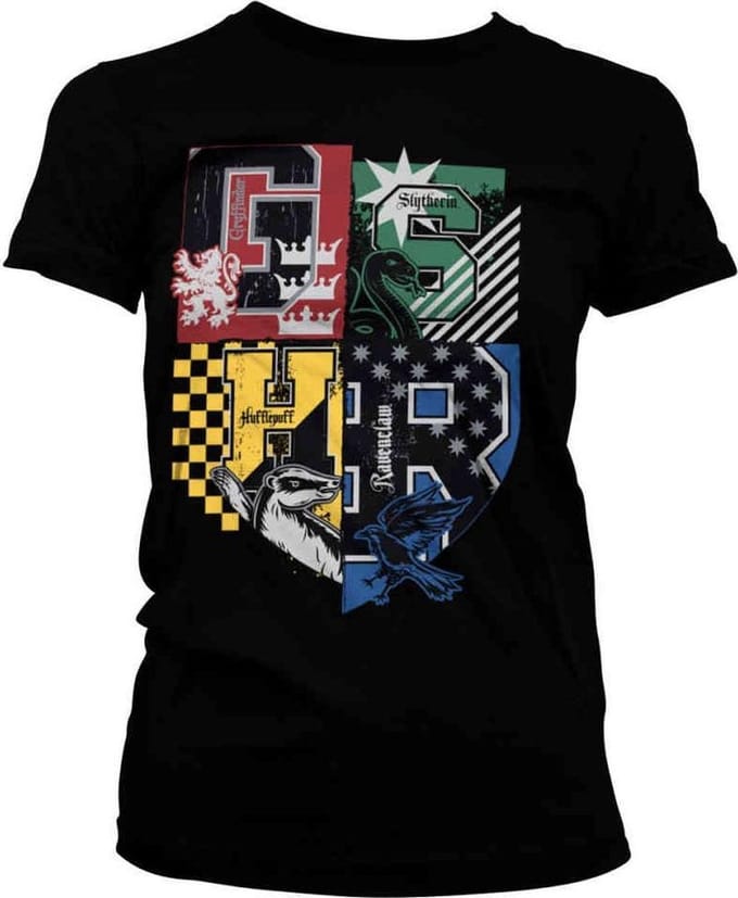 Harry Potter Dames Tshirt -2XL- Dorm Crest Zwart