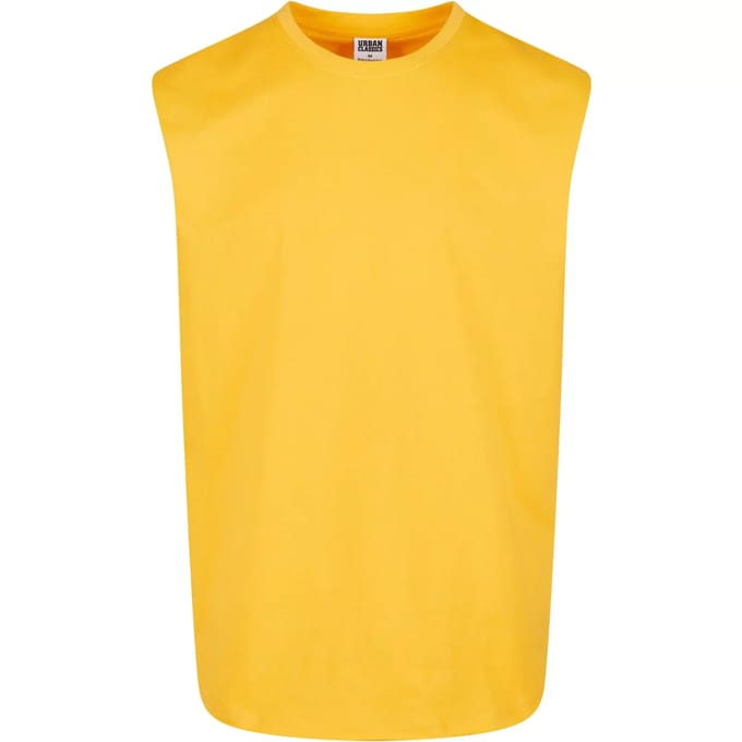 Urban Classics - Open Edge Mouwloos shirt - 4XL - Oranje