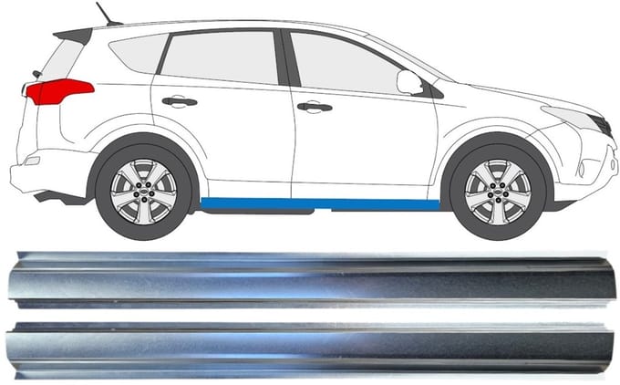 Reparatie dorpel voor Toyota Rav4 2013-2018 / Links + Rechts / Set