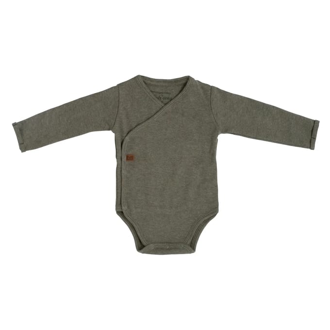 Baby's Only Rompertje lange mouw Melange - Khaki - 68 - 100% ecologisch katoen - GOTS