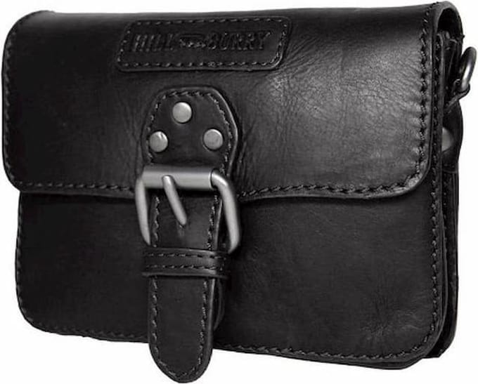 Hillburry -3280-Schoudertas-Small- Leer - Zwart-Black