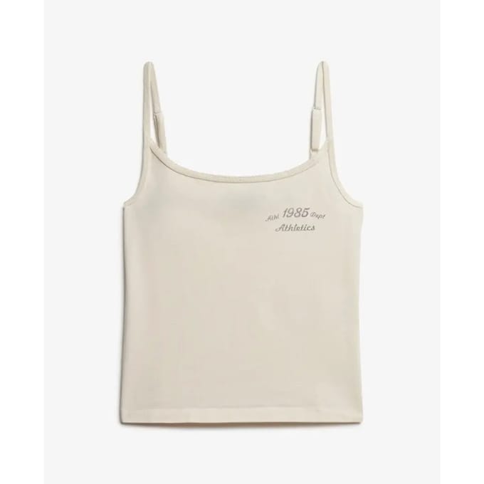 Superdry Athletic Essential Graphic Cami Mouwloos T-shirt Wit S Vrouw