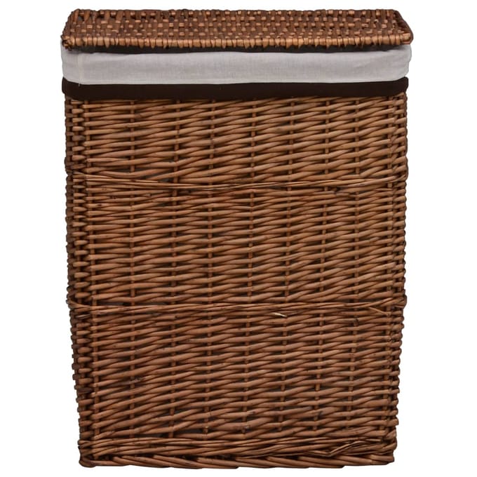 vidaXL - Wasmand - wilgen - bruin