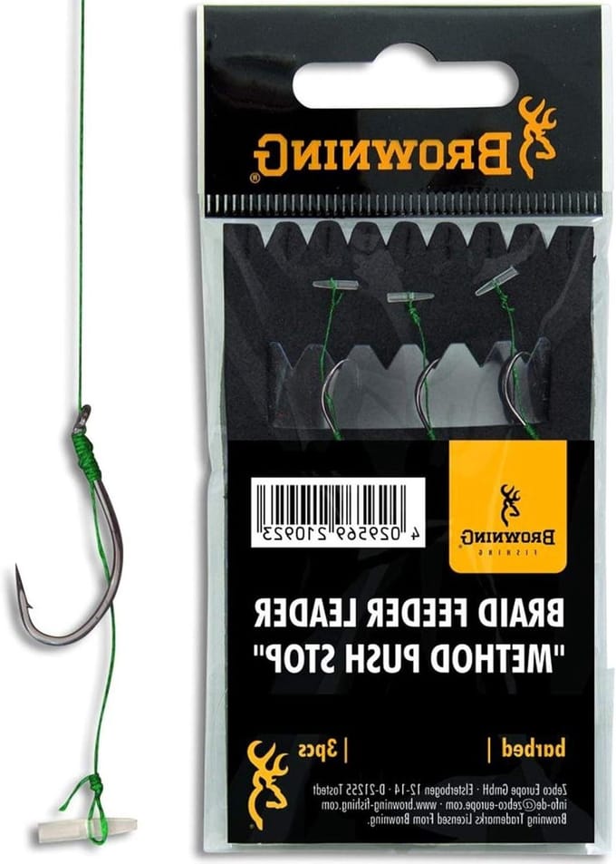Feeder Leader - Vislijn Leader - Vissen met Methode - Push Stop Bevestiging - 3 stuks 10 cm - bronskleurig