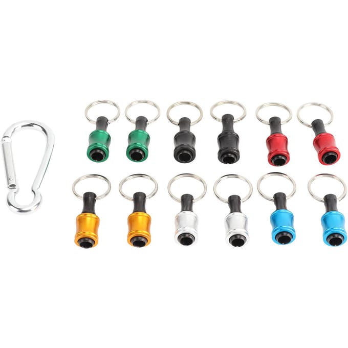 Zeskant Schacht Sleutelhanger Schroevendraaier Bit Houder Snelontgrendeling Schroevendraaier Boor Bit Houder Set white