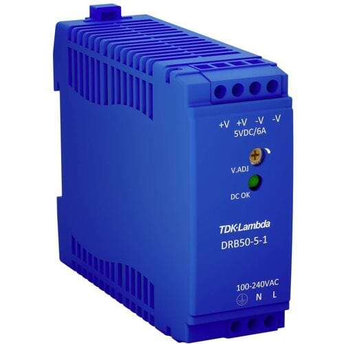 TDK-Lambda DRB50-24-1 DIN-rail netvoeding 24 V/DC 2.1 A 50.4 W Aantal uitgangen:1 x Inhoud 1 stuk(s)