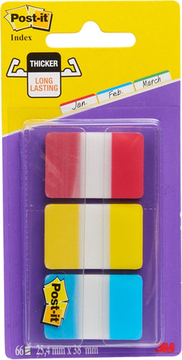 Indextabs post-it 686ryb 25.4x38.1mm strong ass | 6 stuks