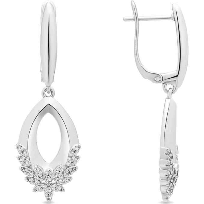 Boucles d’oreilles Luxenter Diamond Finish Metal et alliage en zircone - Liwen pur