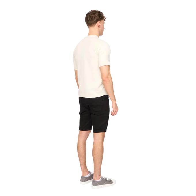 Duck and Cover Heren Marvela Gebreid T-shirt (Licht Steen)