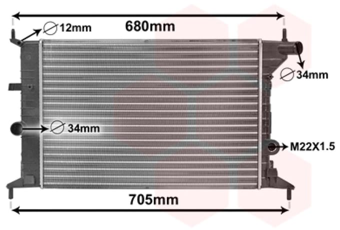 Van Wezel - RADIATOR VOOR OPEL VECTRA B 1995-1998 1300158