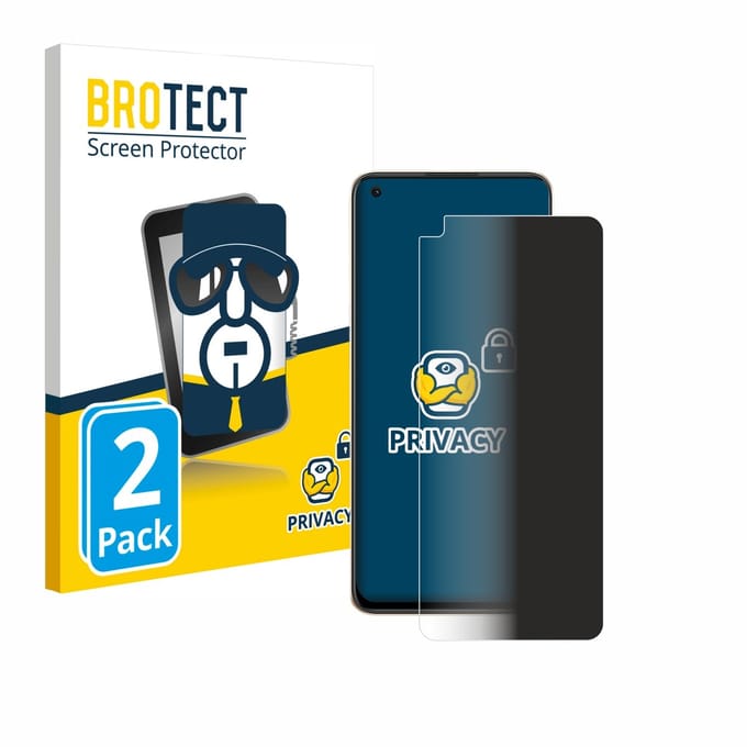 BROTECT - privacy screenprotector voor Oppo Reno 8 - Folie Beschermfolie Blauwlichtfilter 2 Stuks