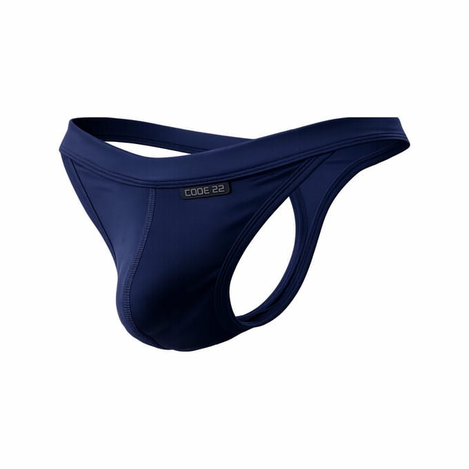 CODE 22 Bouquet Thong Navy - MAAT M - Heren Ondergoed - String voor Man - Mannen Thong