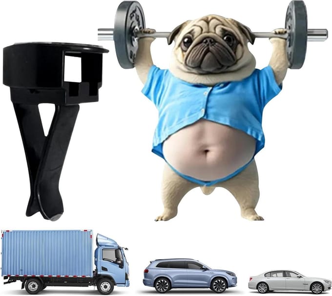 Auto Luchtverfrisser - Hond Design - Auto Interieur - Niet-giftige Formule - 6 x 42 cm - Wit