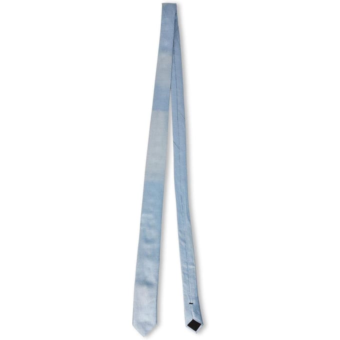 Boss Micro Raster Jacquard Stropdas (Medium Blauw)
