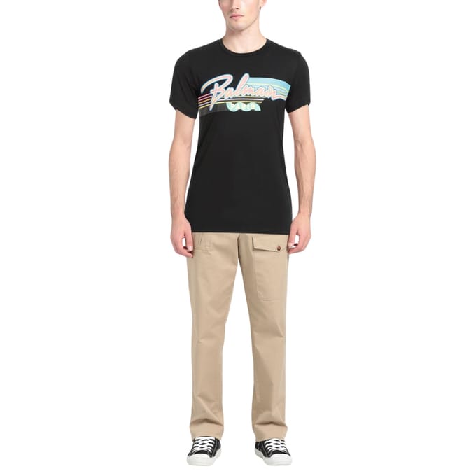 Balmain Paris Retro Logo Zwart T-shirt
