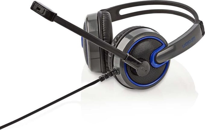 Nedis Gaming Headset - Over-Ear - Stereo - 2x 3.5 mm - Inklapbare Microfoon - 2.20 m - Zonder Verlichting
