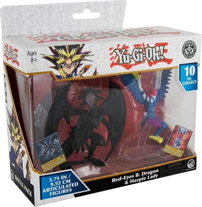 Yu-Gi-Oh! Action Figures 2-Pack Red-Eyes Black Dragon & Harpie Lady 10 cm
