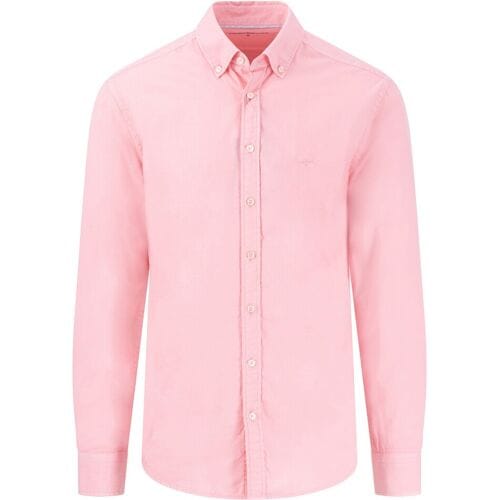 Fynch-Hatton Overhemd Garment Dyed Poplin Button-Down Peony / male