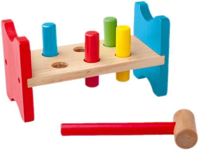 Hamerbank - Gekleurd - Hout