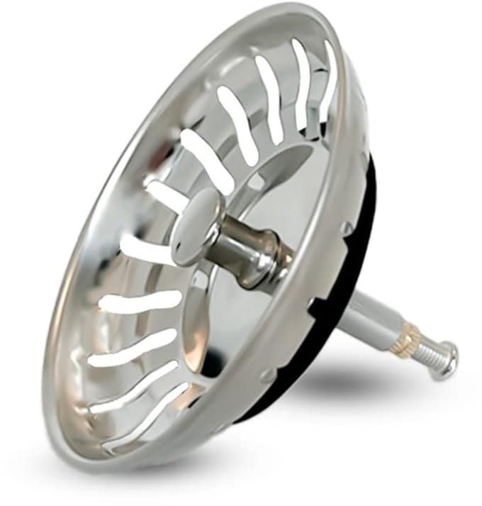 Afvoerzeef - Verstelbare gootsteenfilter - Roestvrij - Universeel - Zilver - 79mm