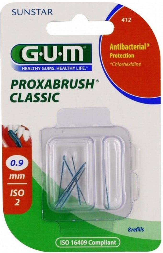 GUM Proxabrush Classic 0.9mm refills 412 - 8 stuks