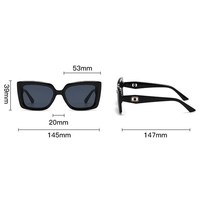 High-end Uv Bescherming Zonnebril Mode Persoonlijkheid Zonnebril Groot Montuur Zonneklep UV400