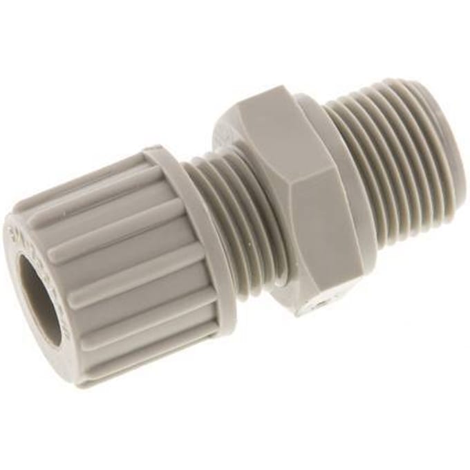 10x8mm & G3/8'' PP Rechte Knelfitting Buitendraad 10bar