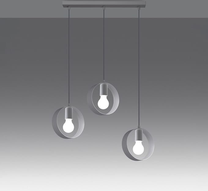 Sollux Lighting Hanglamp Titran - E27 - wit - staal - 110x56x5cm