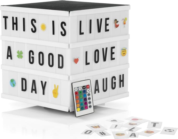EASYmaxx LED lichtbak kubus - 173 letters & 150 moodjis