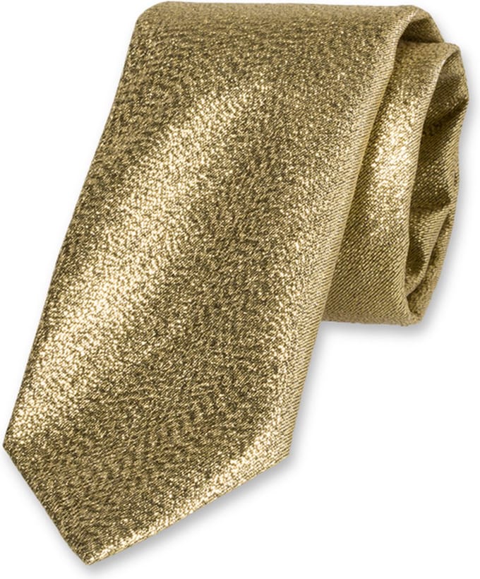 E.L. Cravatte Stropdas - Goud glitter