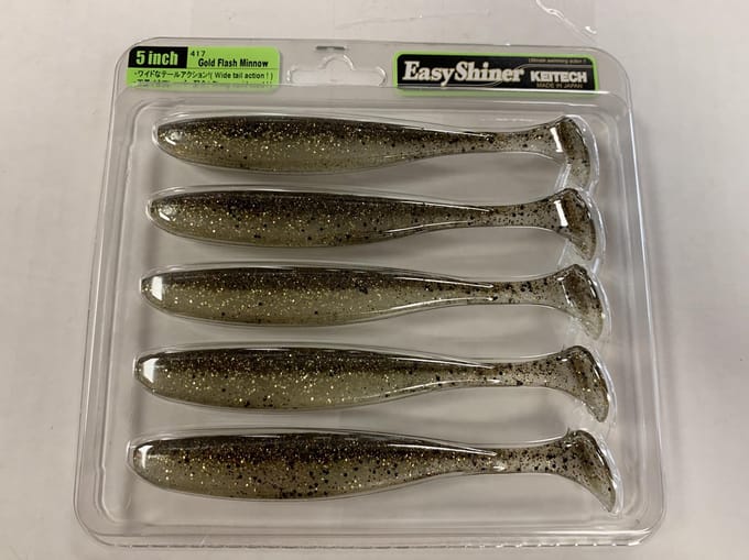 Keitech Easy Shiner 5 (12,5 cm) Softbait - 6 stuks Gold Flash Minnow 417T