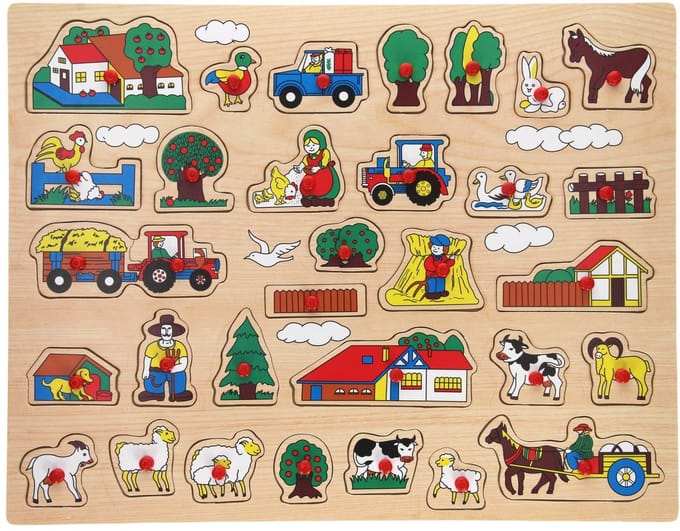 Johntoy knopjes puzzel boerderij
