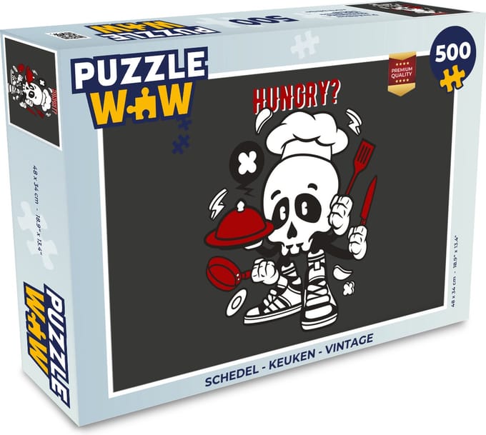Puzzel Schedel - Keuken - Vintage - Legpuzzel - Puzzel 500 stukjes