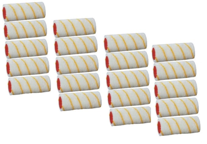 20x verfroller / vachtrollers - 10 cm - verfrollers voor het schilderen van wanden en plafonds