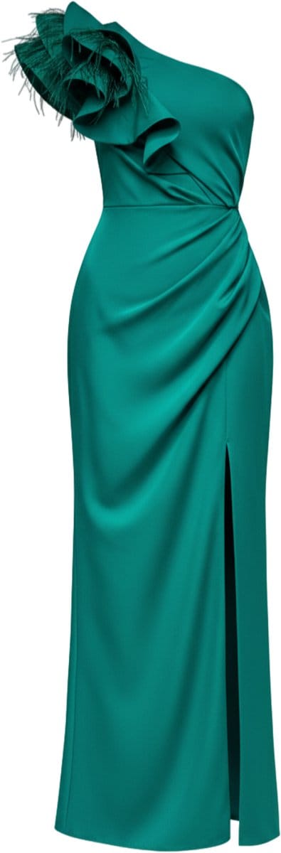 LARICA Jurk - Rits - Effen - Jurk Groen S