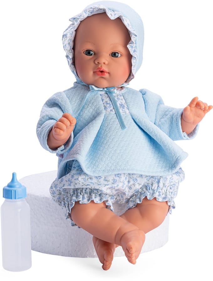 ASI DREAMS Pop - Koke 36 Cm - Bloemenkleding - Blauw