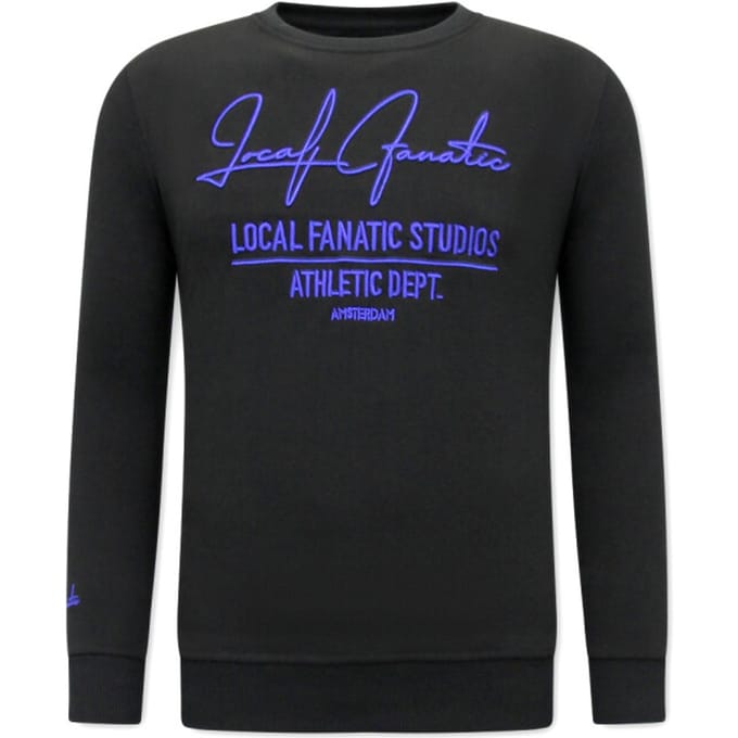 Heren Sweater - Athletic Dept. - Zwart / Blauw